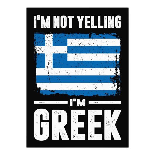 Ik zeg niet dat ik Grieks ben Foto Afdruk (Voorkant)