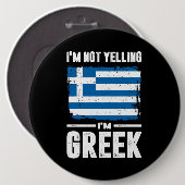 Ik zeg niet dat ik Grieks ben Ronde Button 6,0 Cm (Voorkant /achterkant)