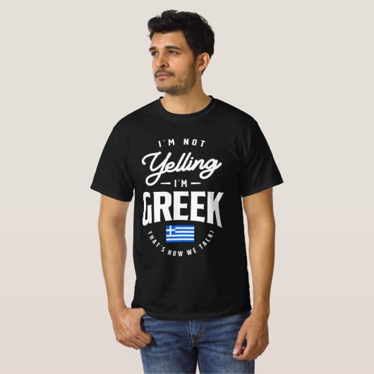 Ik zeg niet dat ik Grieks-grappige Pride ben T-shirt (Voorkant volledig)