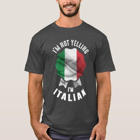 Ik zeg niet dat ik Italiaans ben T-shirt (Voorkant)