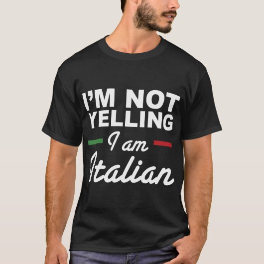 Ik zeg niet dat ik Italiaans ben. T-shirt (Voorkant)