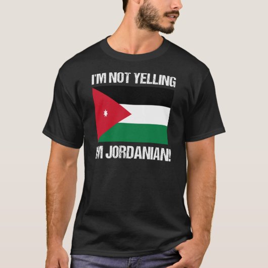 Ik zeg niet dat ik Jordaanse vlag Jordanië ben T-shirt (Voorkant)