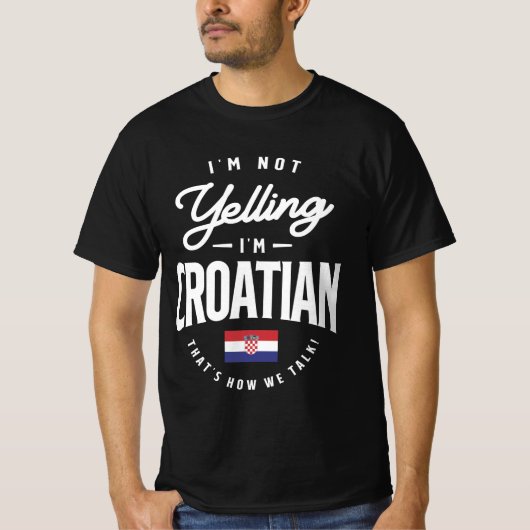 Ik zeg niet dat ik Kroatische grappige Kroatische T-shirt (Voorkant)
