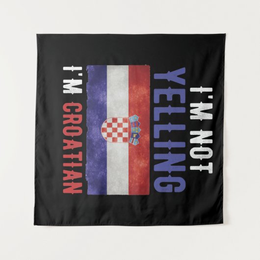 Ik zeg niet dat ik Kroatische vlag ben. Wandkleed (Voorkant (horizontaal))