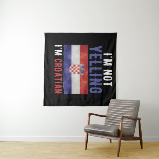 Ik zeg niet dat ik Kroatische vlag ben. Wandkleed (In Situ (horizontaal))