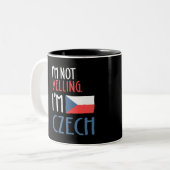 Ik zeg niet dat ik Tsjechisch ben Tweekleurige Koffiemok (Voorkant links)