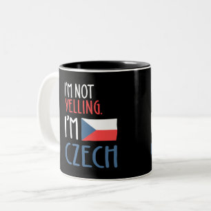 Ik zeg niet dat ik Tsjechisch ben Tweekleurige Koffiemok