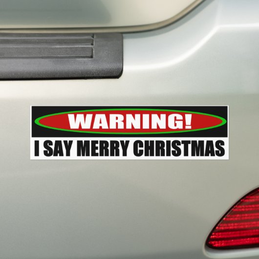 Ik zeg prettige kerst bumpersticker (Op auto)