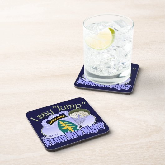 Ik zeg "Sprong" Drankjes Onderzetter (Rechterzijde)