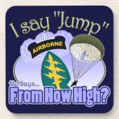 Ik zeg "Sprong" Drankjes Onderzetter (Voorkant)