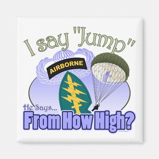 Ik zeg "Sprong" Magneet (Voorkant)