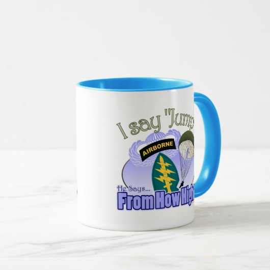 Ik zeg "Sprong" Mok (Voorkant rechts)