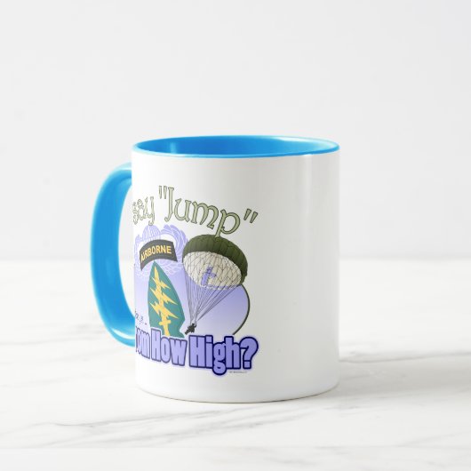 Ik zeg "Sprong" Mok (Voorkant links)