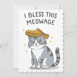 Ik Zegen Deze Kattenhuwelijk Komedie Katten Trouwe Feestdagenkaart