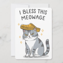 Ik Zegen Dit Poesachtig Huwelijk Grappige Kattenbr