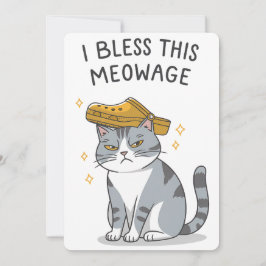 Ik Zegen Dit Poesachtig Huwelijk Grappige Kattenbr Kaart
