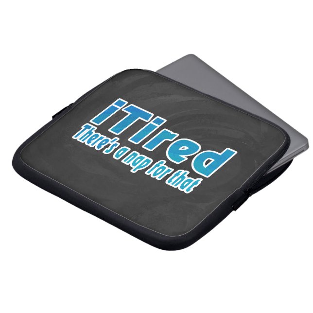 Ik zei dat daar een nap voor is laptop sleeve (Voorkant top)