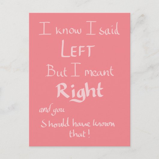 Ik zei dat het citaat van de linkse grappige richt briefkaart (Voorkant)