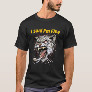 Ik zei dat het goed gaat Grappig Sarcasme Kat Kitt T-shirt
