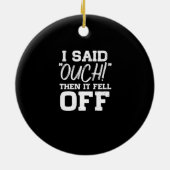 Ik zei dat het van de amputatie viel keramisch ornament (Achterkant)