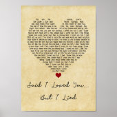 Ik zei dat ik van je hield... Maar ik heb  hartzon Poster (Voorkant)