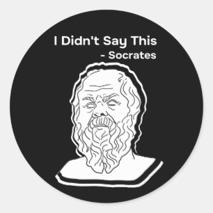 Ik zei dit niet Socrates hoofd Ronde Sticker