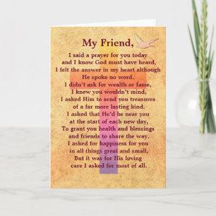 Ik zei een gebed -- inspirerend wenskaart kaart