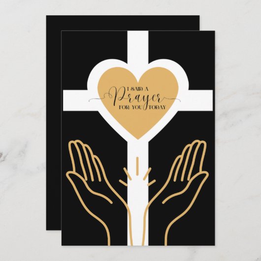 Ik zei een gebed voor u vandaag Kaart (Voorkant / Achterkant)