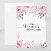 Ik zei een gebed voor u vandaag Kaart (Voorkant / Achterkant)