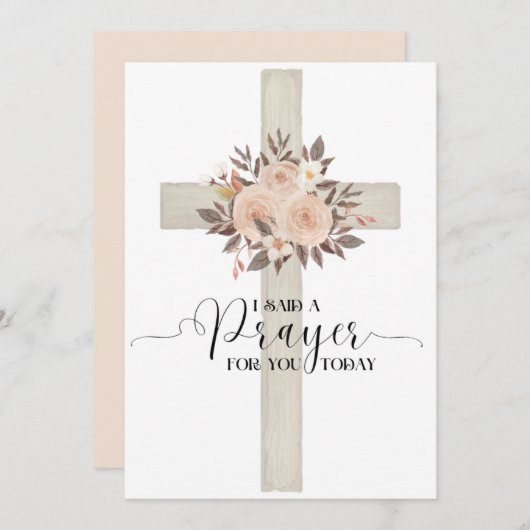 Ik zei een gebed voor u vandaag Kaart (Voorkant / Achterkant)