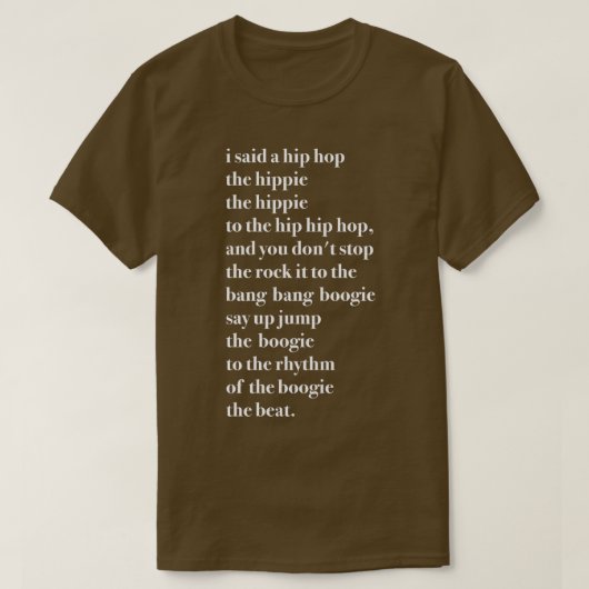 Ik zei een Hip Hop Hippie de hippie T-shirt (Design voorkant)