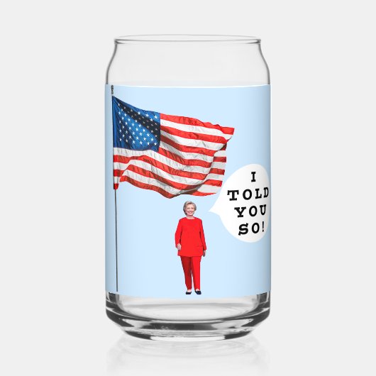 Ik zei het je toch blikvorm glas (Voorkant)