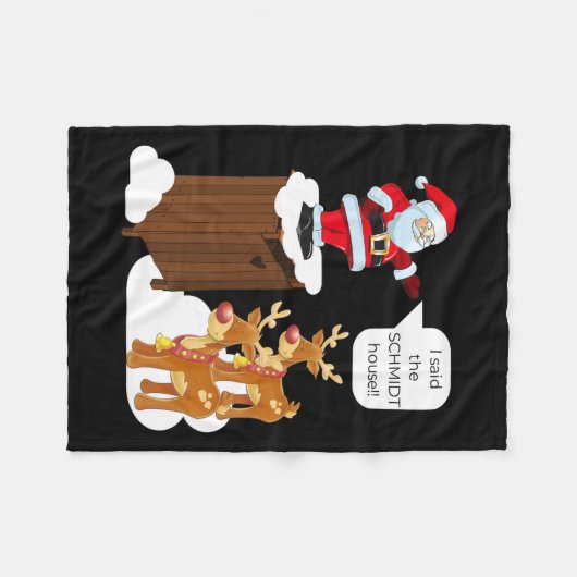 Ik zei het Schmidt House Fun Kerstman Fleece Deken (Voorkant (Horizontaal))