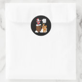 Ik zei het Schmidt House Fun Kerstman Ronde Sticker (Tas)