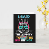 Ik zei hip de hippity om te hop hip hop Bunny Koni Kaart (Gele Bloem)