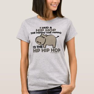 Ik zei Hip Hop Hippo   Grijs T-shirt