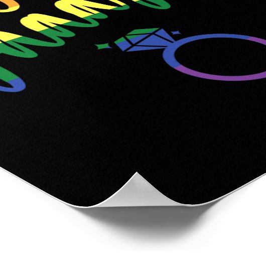 Ik zei ja homoseksuele Lgbtq trots regenboog bruid Poster (Hoek)