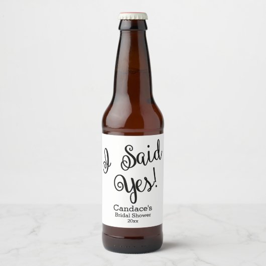 Ik zei ja, modern bier etiket (Voorkant)