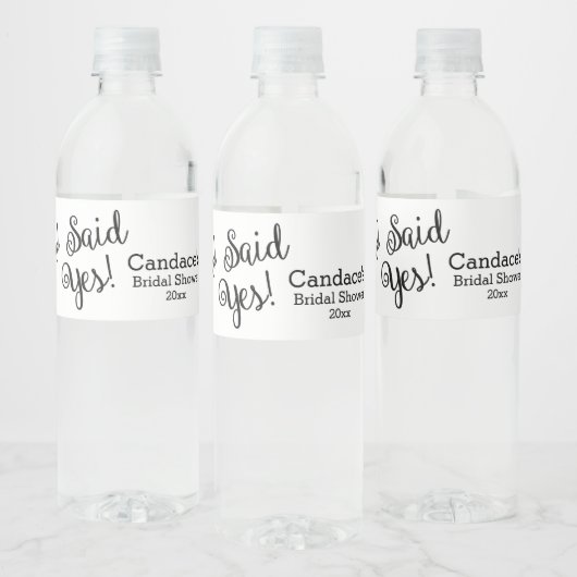Ik zei ja, modern Vrijgezellenfeest Waterfles Etiket (Flessen)