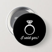 Ik zei ja! ronde button 7,6 cm (Voorkant /achterkant)