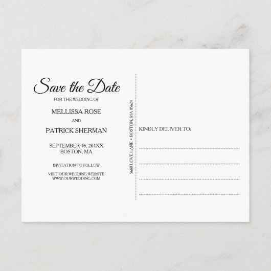 Ik zei Ja | Save the Date Briefkaart (Achterkant)