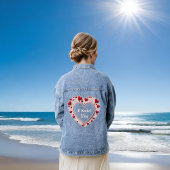 Ik zei Ja Schattig Aanzoek Rode Hartjes Denim Jacket