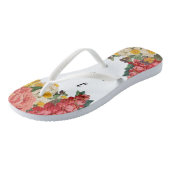 Ik zei ja! Teenslippers met geverfd bloemmotief (Schuin)