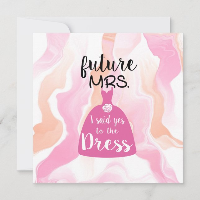 Ik zei ja tegen deze jurk, bruid Vrijgezellenfeest (Voorkant)