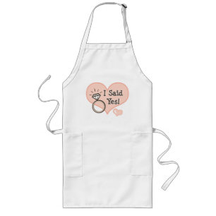 Ik zei ja Verloving Bridal Apron Lang Schort