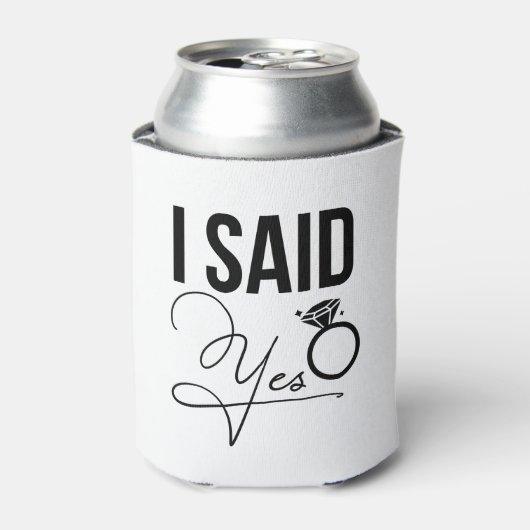 "Ik zei ja" - Vrijgezellenfeest Blikjeskoeler (Blikje Voorkant)