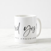 Ik zei ja! waterverf verloving bekendmaking koffiemok (Voorkant rechts)