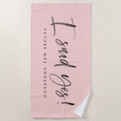 Ik zei ja! waterverf verloving strandlaken (Voorkant)