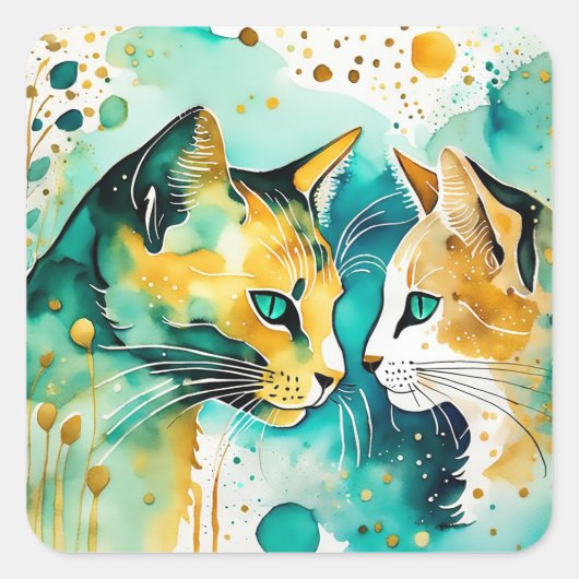 Ik zei je: laat het met rust vierkante sticker (Voorkant)