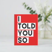 Ik zei je zo briefkaart (Staand voorkant)